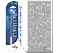 Fisher Space Ricarica penna a inchiostro nero 1,2,3 Pezzi di ricambio sottili, medi o larghi, ricariche pressurizzate scrive sott'acqua, su carta umida, grasso e testa in giù (1, medio)