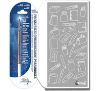 Fisher Space - Ricarica per penna a inchiostro blu 1,2,3 fine, medio o largo, ricariche pressurizzate, scrive sott'acqua, su carta bagnata, grasso e sottosopra (1, media)