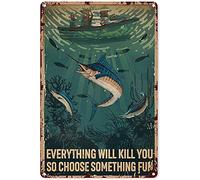 Fisherman Fishing 500 pezzi puzzle in legno per adulti famiglia anziani Everything will Kill You So Choose Something Fun Puzzle Game per decorazioni artistiche di famiglia Divertente 500 pezzi Puzzle