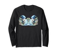 Fisherman Gnome Grandpa On The River For Fishing Buddies Maglia a Manica