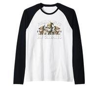 Fisherman Grandpa Gnomes for Men Fishing with My Gnomies Maglia con Maniche Raglan