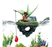 Fisherman Island Fish Aquarium Accessories - Resin Realistic Small Floating