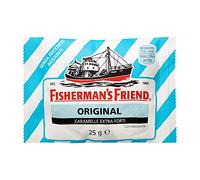 Fisherman's Friend, Caramelle Original Extra Forti al gusto Mentolo ed Eucalipto, Senza Zuccheri Aggiunti - Bustina da 25g