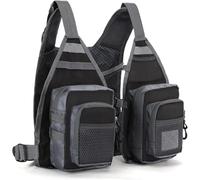 Fishig Vest for Me Ad Wome Outdoor Activity Comodo Gilet da Pesca con Multi-Tasche per Attrezzi da Pesca E Equipmet Adjustable Size, Black, One Size