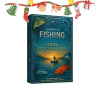 Fishing | 24 Days of Christmass Countdown with Fish Tackle | Fishings Lures Christmas Calendars for Thanksgiving Holiday Birthday Offices Home Room Window Tree