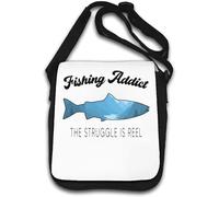 Fishing Addict The Struggle Is Reel - Borsa a tracolla bianca