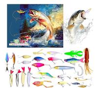 Fishing Advent | Calendario Avvento a 24 Giorni Con Esca | Per La Regalo Calza Natalizia | Idea Regalo Per Uomini Ragazzi tore