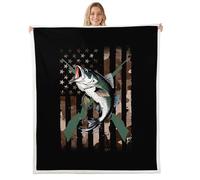 Fishing And Hunting Coperta da Viaggio Coperta Soffice Calda Blanket per Letto Poltrona Uomini 100x125cm