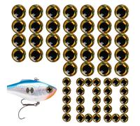 Fishing Bait Eyes - 100X Realistic 3D Eyes, Fly Tying Material Kit | Crafting Tackle Accessory With Durable Adhesive, Making Fishing Lures Eye Kit For Lures Baits Spinner Fly Jig Artificial Fish