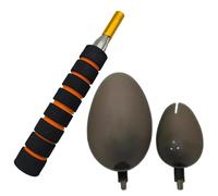 Fishing Bait Throwing Spoon - 19-76cm Handle, Casting Spoon, Outdoor Fishing Tool Feature | Non-Slip Foam Grip, Stainless Steel Spoons, Large & Small Head For Bass, Trout, Lake, River, Festival