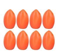 Fishing Bobber Rubber Beans Colorful Stopper Float Tools Accessory for Easy Fishing Purple White Green Orange Small Large (Orange)