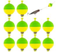 Fishing Bobbers Floats 10 Pieces - Oval Panfish Bobbers EVA Foam Angler for