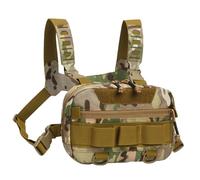 Fishing Chest Pouch - Portable Oxford Cloth Chest Bag, Multi Functional Angling Storage Pack, Breathable Mesh Back Support | 20L Large Opening Fishing Pack for Outdoor Tackle Carry Hiking Sports