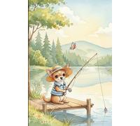 "Fishing Chihuahua: Relaxing Watercolor Notebook. Nature Journal 6x9": "120 Lined Pages. Diary for Notes, Calmness, Fishing Ideas & Dog Lovers"