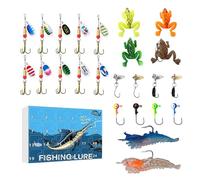 Fishing Christmas Calendar, Tackle Box Toys For Countdown, Christmas Countdown Calendar Advent Fishing Lures, Dad Father Boys Men Teen Husbands