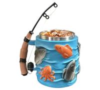 Fishing Coffee Mug - 300 ml 3D Embossed Tea Cup with Fishing Rod Handle, Creative Milk Drinkware | Novelty Mug for Men for Hot Chocolate Beverage Milk Water Wine | Cafe Kitchen Home Office Gift Use