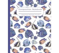 Fishing Composition Notebook: Fisherman Journal for Notes, Sketches, and Outdoor Camping Adventures. Perfect Gift for Back to School, Dads, Grandpas, ... ruled blank lined pages, 7.5 x 9.25 inches.
