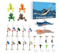 Fishing - Conto alla rovescia di Natale, set di per la - Esca multicanale per acqua salata fiume lago - giovani papà principianti