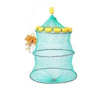 Fishing Creel with Breathable Mesh Wading Basket Telescopic Fishing Basket Bag Foldable Portable Fishing Gear(Geel,45cm)