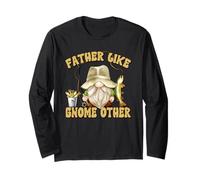 Fishing Dad GNOME Graphic for Fathers Day Funny Fisherman Maglia a Manica