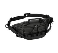 Fishing Fanny Pack, Waterproof Fanny Pack, Multifunctional Fanny Bag, Outdoor Fishing Bag with Multifunctional and Spacious Storage 14,96 x 6,69 x 3,54 for Outdoor Adventures (1 pezzo), Nero , Se