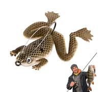 Fishing Frog Trere - Da Nuotatore Anfibio Realistico, Trappola Per Esche Morbide In Acque Top Che Galleggia, Attrezzatura Per Di Bassi Ad Un Aggancio | Rana Tuono Artificiale Per L'acqua Sal