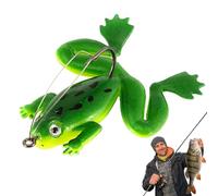 Fishing Frog Trere - Da Nuotatore Anfibio Realistico, Trappola Per Esche Morbide In Acque Top Che Galleggia, Attrezzatura Per Di Bassi Ad Un Aggancio | Rana Tuono Artificiale Per L'acqua Sal