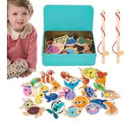 Fishing Game, Fishing Table Sensory, Interactive Magnetic Rod Fish Set, Fine Motor Skill Development Toys, Color Recognition And Coordination Training for, Home, Nursery