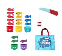 Fishing Game Set - Educational Learning Toy, Stacking Cups Cloth Fishing Toys with Colorful Design Early Development Activity Game for Number Counting Color Sorting Cognitive Skills Improvement Kids