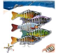 Fishing Gear, Bionic Swimming Bait, 3D Bionic Swimming Lure Swims, That Swim by Itself, Just Like Real Fishes, Suitable for All Kinds of Fishing Waters (A)