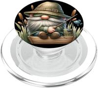 Fishing Grandpa Gnome With Fishing Rod For Best Fisherman PopSockets PopGrip per MagSafe