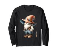 Fishing Graphic for Men Funny Dad GNOME for Grandpa Life Maglia a Manica