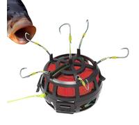 Fishing Hooks - Bait Cage | Reverse Bottom Bait Cage | 360 Degree Rotating 6-Hook Professional Rigs | Reverse Bottom Rig For Tilapia Men Carp Catfish Adventures Camping Travel Husband Dad