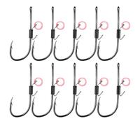 Fishing Hooks - Strength Fish Hooks | Fishing Hooks Saltwater |10X Strong Non-Slip Heavy-Duty Tackle | Multi-Hook Fishing Rig for Kids River Trout Bass Catfish Saltwater Freshwater