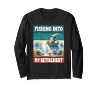 Fishing Into My Retirement Saying For Retired Fishing Dad Maglia a Manica