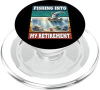 Fishing Into My Retirement Saying For Retired Fishing Dad PopSockets PopGrip per MagSafe