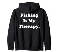 Fishing Is My Therapy Outdoor Lifestyle Passion Felpa con Cappuccio
