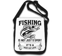 Fishing Is Not Just A Sport It's A Way Of Life Borsa A Tracolla Bianca