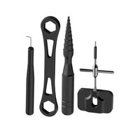 Fishing Kit, Gear Maintenance, 4 Pezzi, Lubrication Tool Set, Complete Reel Care Kit with Brushes and Oil Applicator, for Shore, Boat, Kayak, Saltwater, Freshwater, Campeggio, Dock