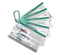 Fishing Knot Tying Cards - Pocket Guide to 12 Knots for Beginners, Instruction Cards with Waterproof, Portable Angling Accessory for Saltwater, Freshwater, 3.54x2.17x0.39 Inches