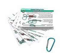 Fishing Knots Pocket Guide with Mini Carabiner | Fishing Knot Cards | Waterproof Beginner Tying Practice Guide Books Pocket for Adults Men Deep Sea River Saltwater Lake Outdoor