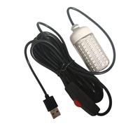 Fishing Light Lamp, Underwater LED Attractor, USB Powered Brightness Device, Waterproof Long Cable Design for Energy Efficient High Visibility Night Fishing Squid Boat Sea Lake Saltwater Us