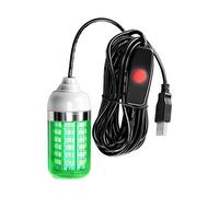 Fishing Light, LED Night Fishing Attractor, USB Powered Underwater Cord Light, Glow Lure Lamp Outdoor Boat River Dock Ice Shrimp Crappie Bass Trout Snook Kayak Pool Night Gear Us