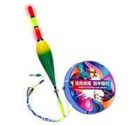 Fishing Line With Bobber Set Color Changing Float High Sensitivity Strike Indicator Durable Nylon Strength Smooth Casting Performance Precision Hook Detection System Kayak Saltwater Boat Pier Fishing