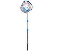 Fishing Net, Frog Catching Net, Butterfly Net, Extendable Stainless Steel Handle, Non-Slip Grip, Outdoor Toddler Summer Games, 9.84x11.81 Inches, Blue, 1 Pack, 500g