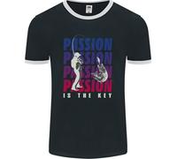 Fishing Passion È La Chiave Pescatore Uomo Ringer T-Shirt FotL