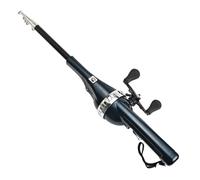 Fishing Pole - 450 g Portable Travel Rod | Pocket Angling Tool, Double Rocker System, Sturdy Structure, Saltwater Freshwater Compatible, Outdoor Trip Camping Backpack Gear