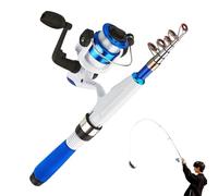 Fishing Poles Reels Combo, Small Gear Reels, Baitcasting Rod Set, Lightweight Portable Travel, Pole Kit with Smooth Reel for Men, Women, Beginners, Lago, River, Outdoor Trip