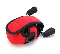 Fishing Reel Cover | EVA Protective Pouch for Fixed - Spool Reels/Baitcasting Reels | Red Sturdy Storage Case with Accessory Buckle for Amateur & Skilled Fisherman
