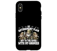 Fishing Retirement Plan Off To The River With My Gnomies Custodia per iPhone X/XS